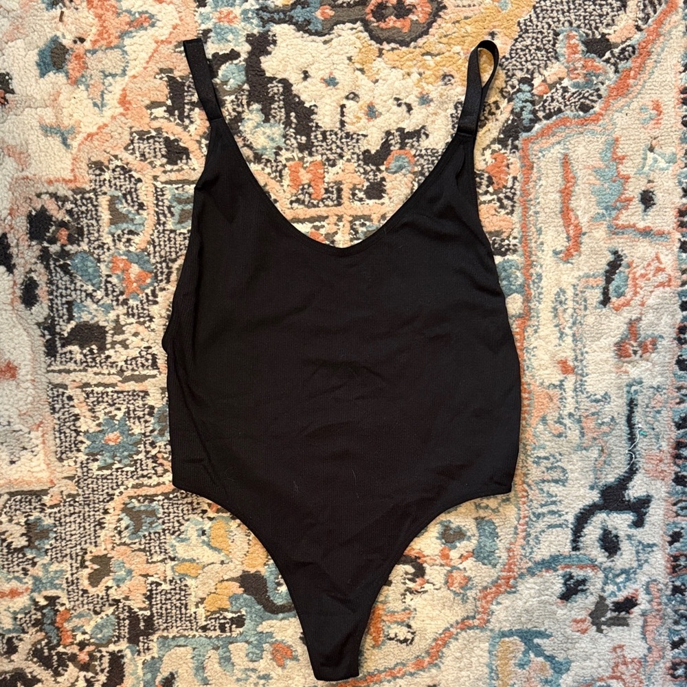 FREE -Classic Black High-cut Bodysuit